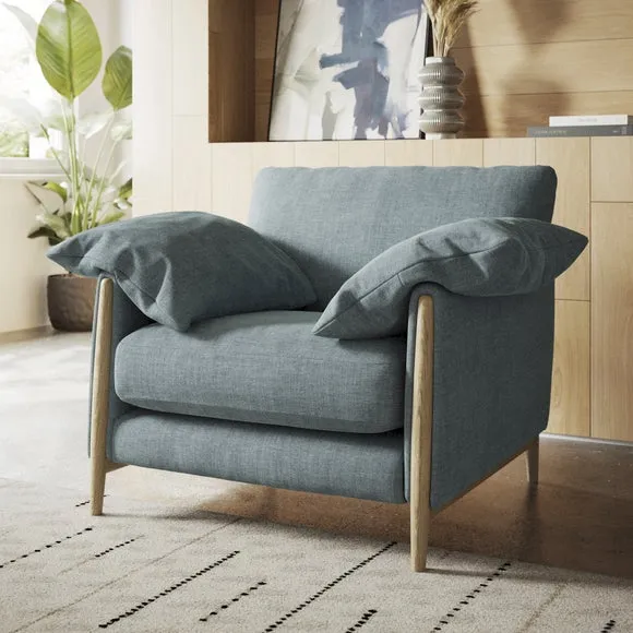 Hector Tonal Plush Chenille Snuggle Chair 1