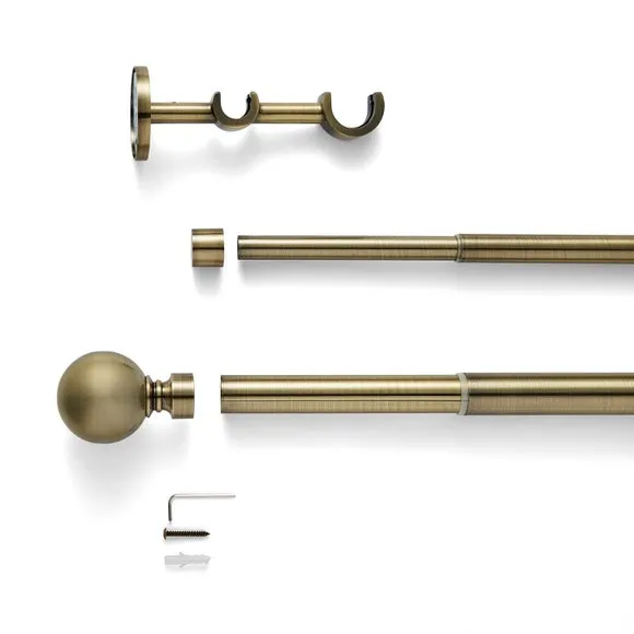 Ashton Double Layer Extendable Metal Curtain Pole 2