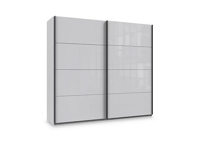 Antoni 180cm 2 Door Decor Sliding Wardrobe with 2 Glass Doors