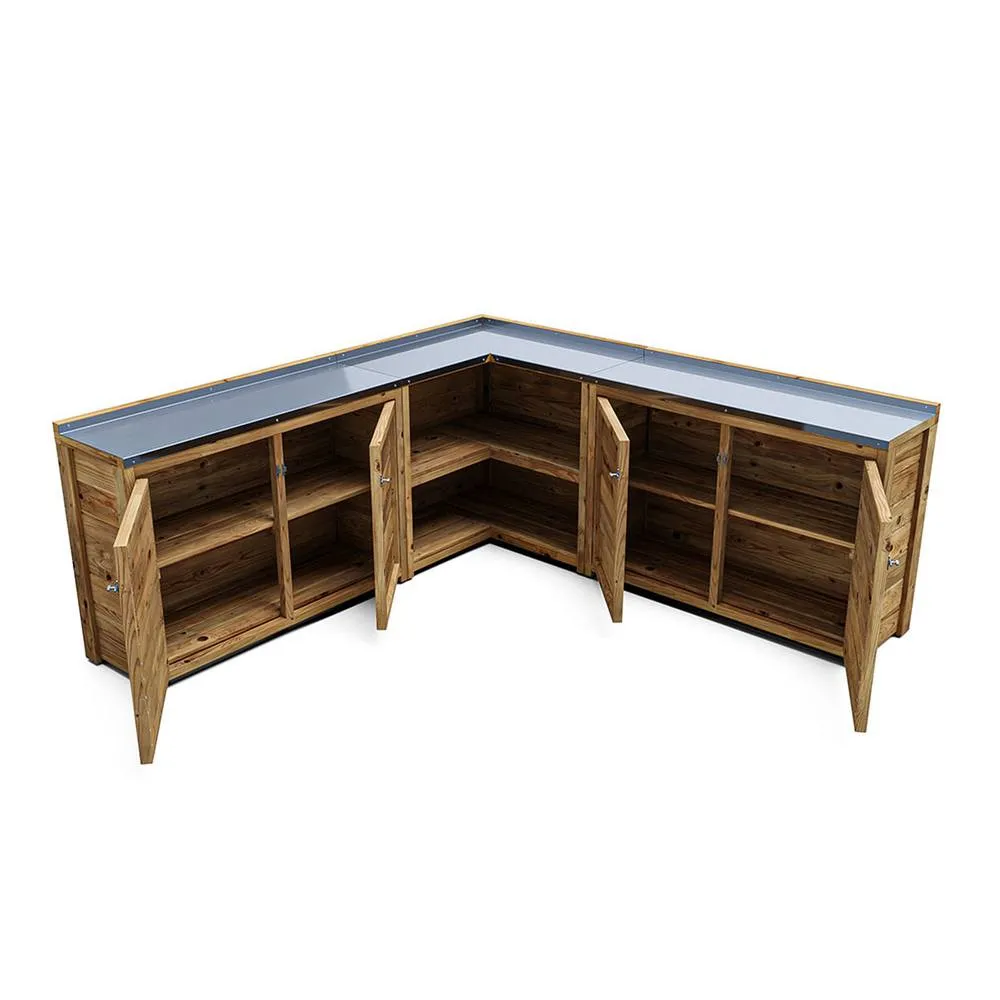 Dunster House Garden Kitchen Double, W2m x D2m / W7' x D7' in Brown 3
