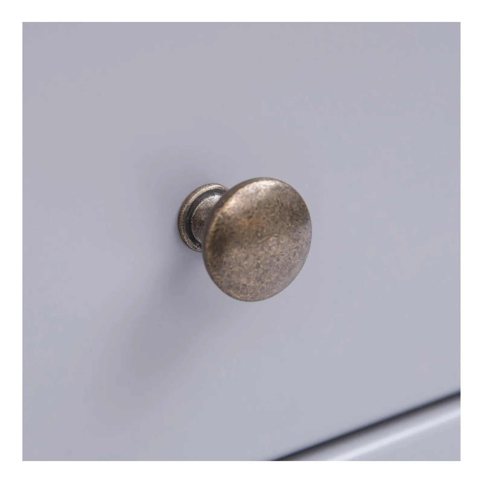 Cabinet Bits Rocca 5 Drawer Chest of Drawers Brass Knob in Grey 6