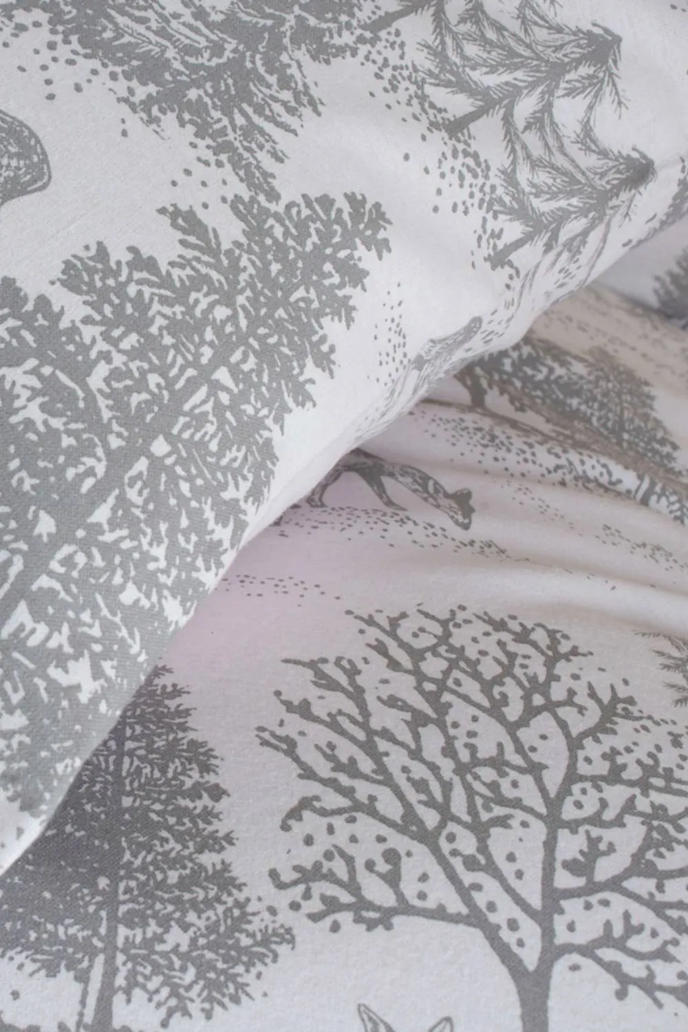 The Lyndon Company Richmond Park Brushed Cotton Duvet Set in Grey 4