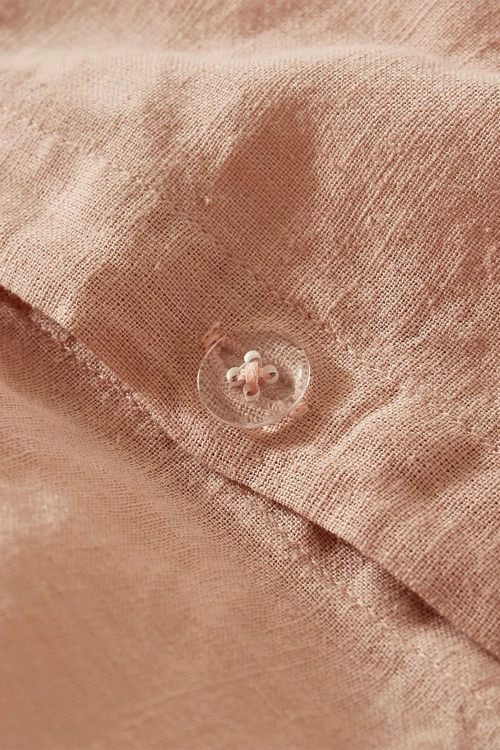 Martex Touch of Linen Duvet Cover Set (Includes 2 Pillowcases 1 For Single) in Pale Pink 2