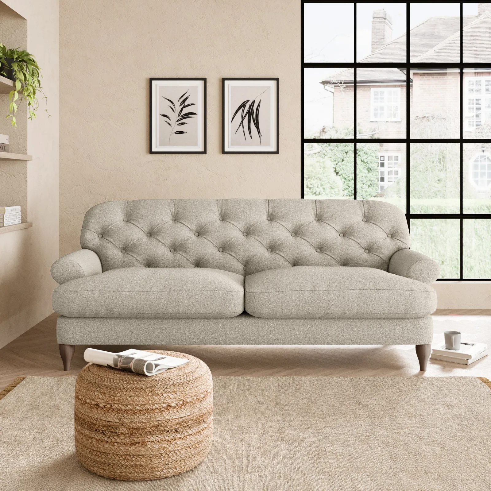 Canterbury Cosy Marl 3 Seater Sofa Cosy Marl Chateau Grey