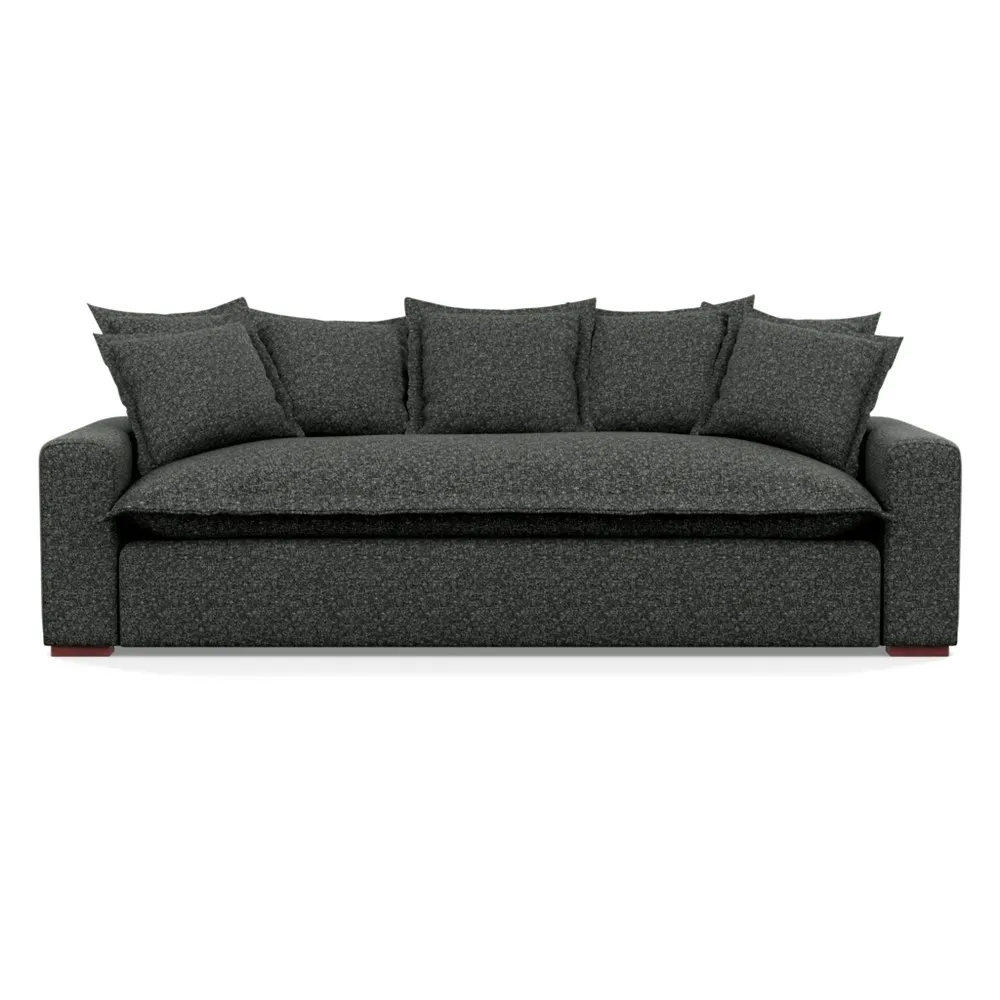 Heal's Brompton 4 Seater Sofa Brecon Charcoal Walnut Stain Feet