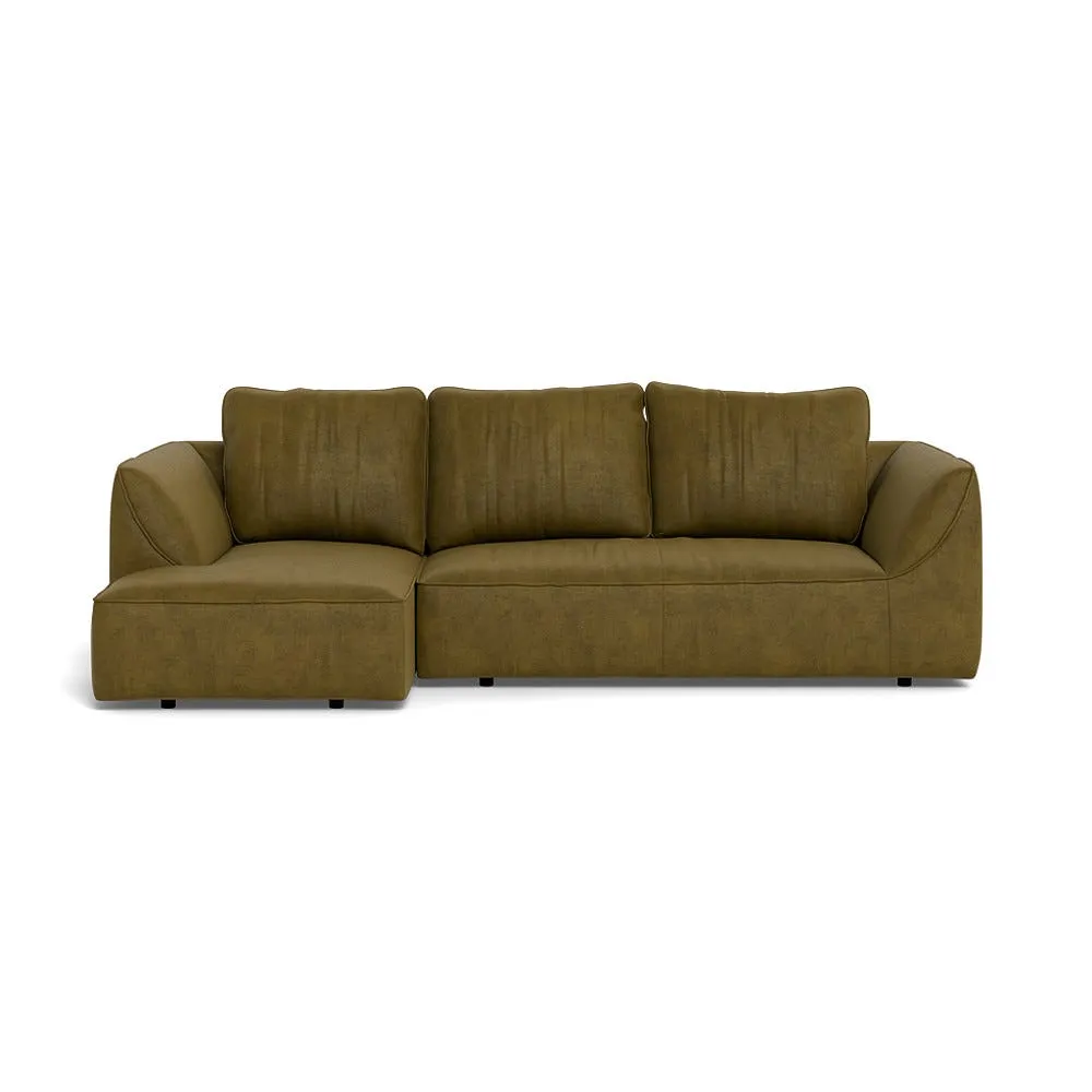 Heal's Morven Left Hand Facing Corner Chaise Sofa Smart Luxe Velvet Peridot 1