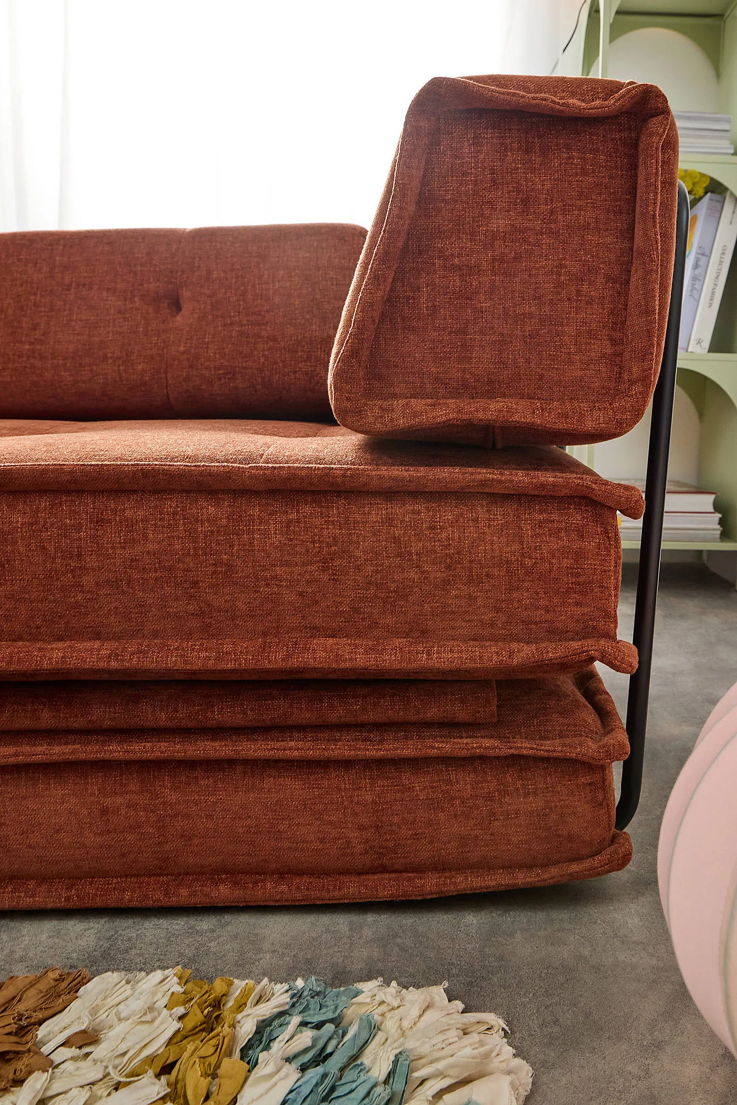 Macy Double Sofa Bed - Orange L: 183cm x W: 173cm x H: 23.5cm 3