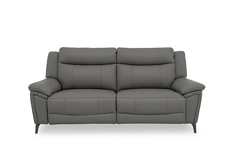 Panache Leather 3 Seater Power Recliner Sofa with Power Headrests