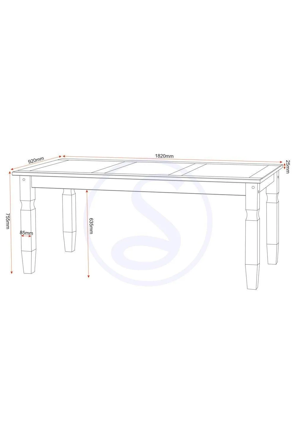 Seconique Corona 6' Dining Table in Natural 4