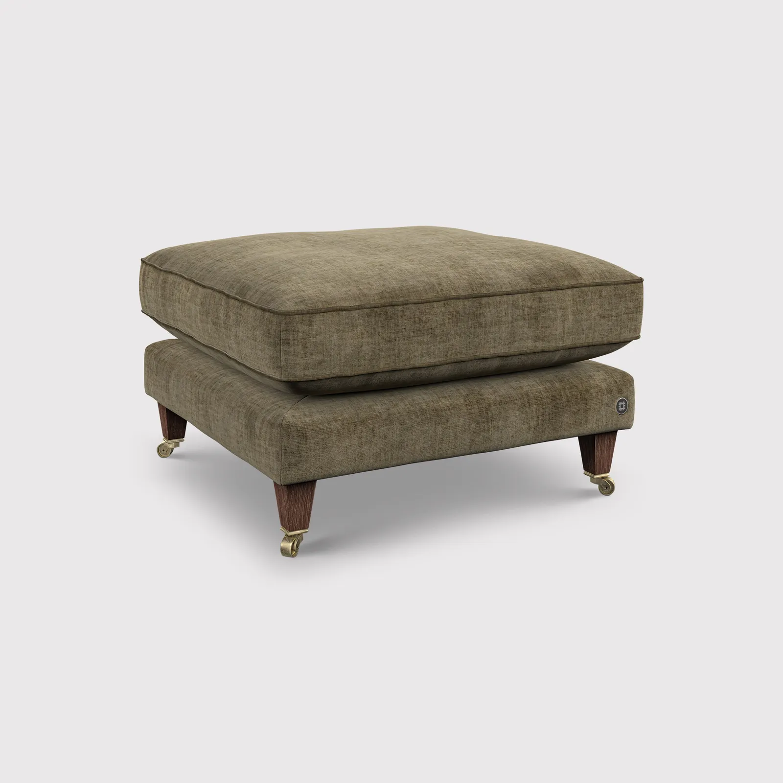 English Heritage Quarry 26 Footstool, Green Fabric | Barker & Stonehouse