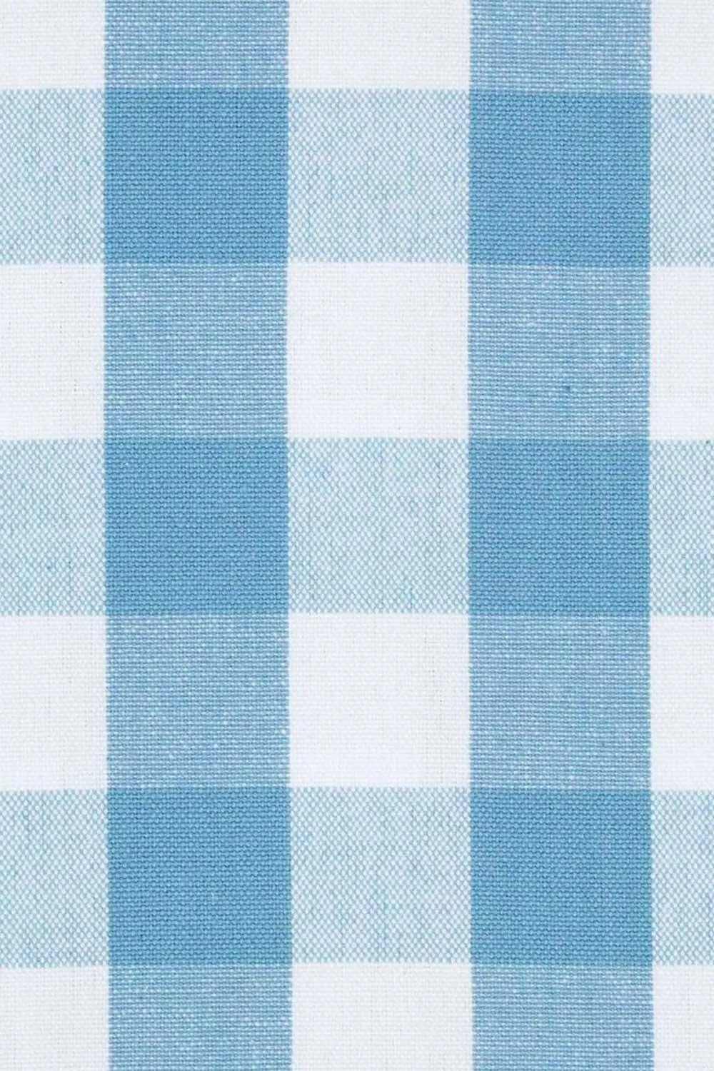 Homescapes Cotton Block Check Gingham Eyelet Curtain Pair in Blue 5