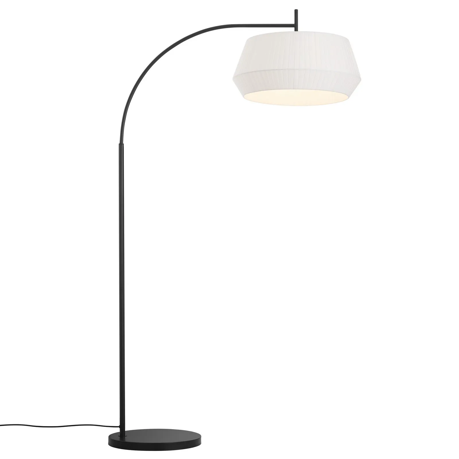 Nordlux Modern Indoor Floor Lamp White Textile E27 Hand Pleated - Mains Powered, IP20