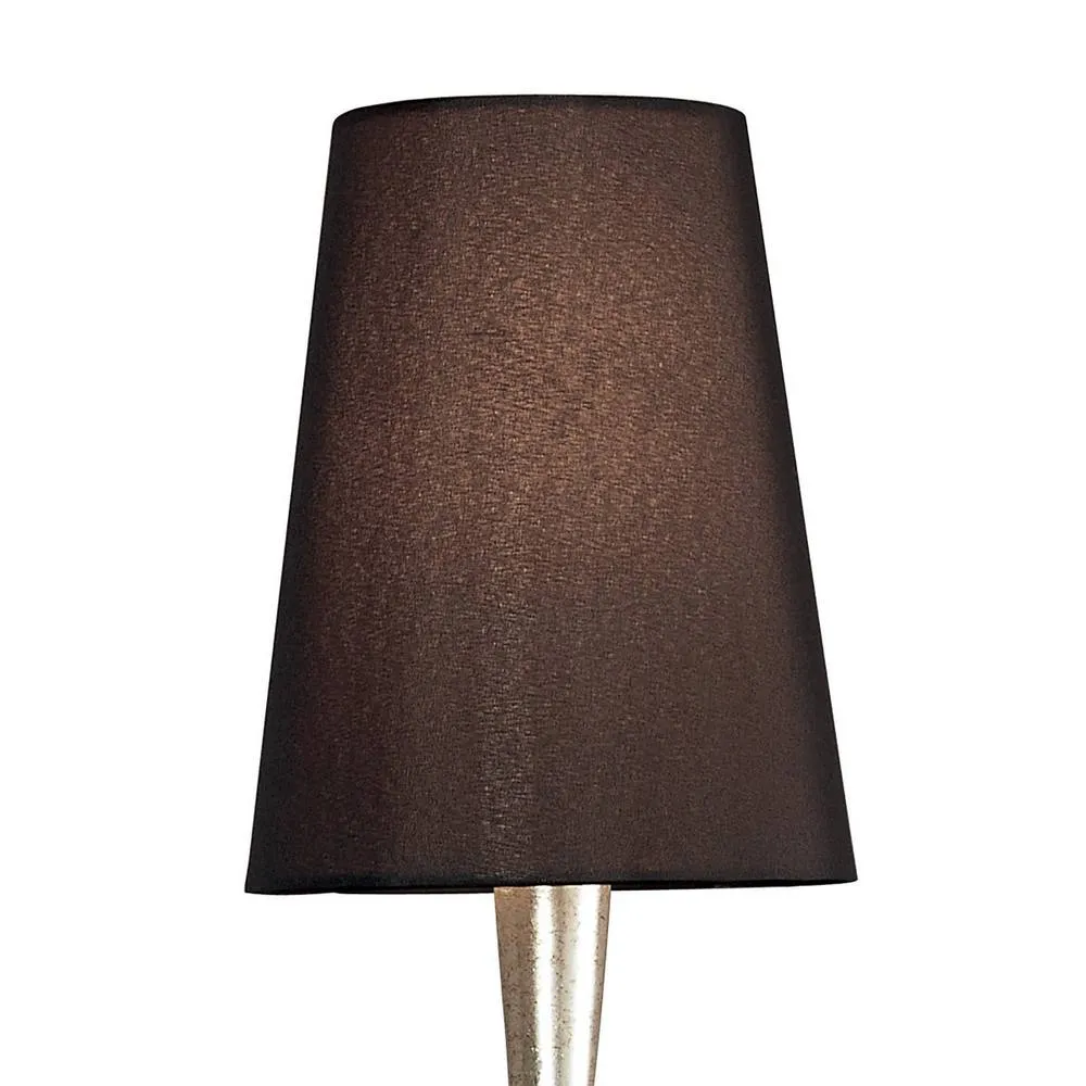 Netlighting Paola Wall Lamp E14 Silver ed Black Shade & Black Glass Droplets 3