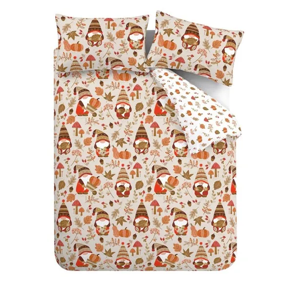 Catherine Lansfield Woodland Gnomes Duvet Cover & Pillowcase Set 5
