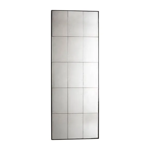 Loretto Window Distressed Rectangle Full Length Wall Mirror 3