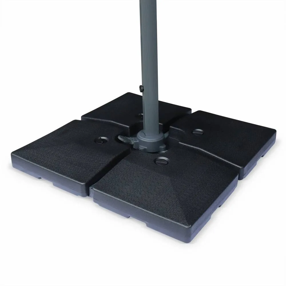 sweeek Set of 4 square weight slabs 51.5x51.5cm in Black