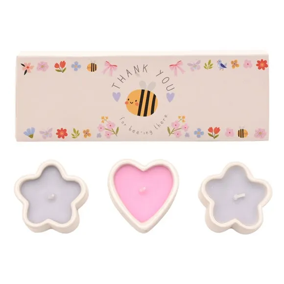 Love Life Thank You Set of 3 Lychee & Raspberry Mini Candles 2