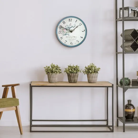 French Climbing Rose Wall Clock