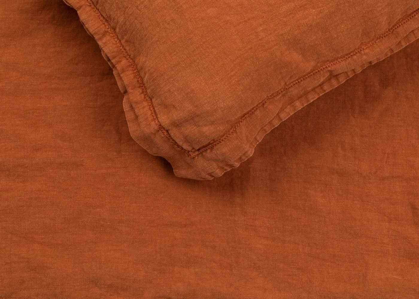 Heal's Washed Linen Cinnamon Oxford Pillowcase