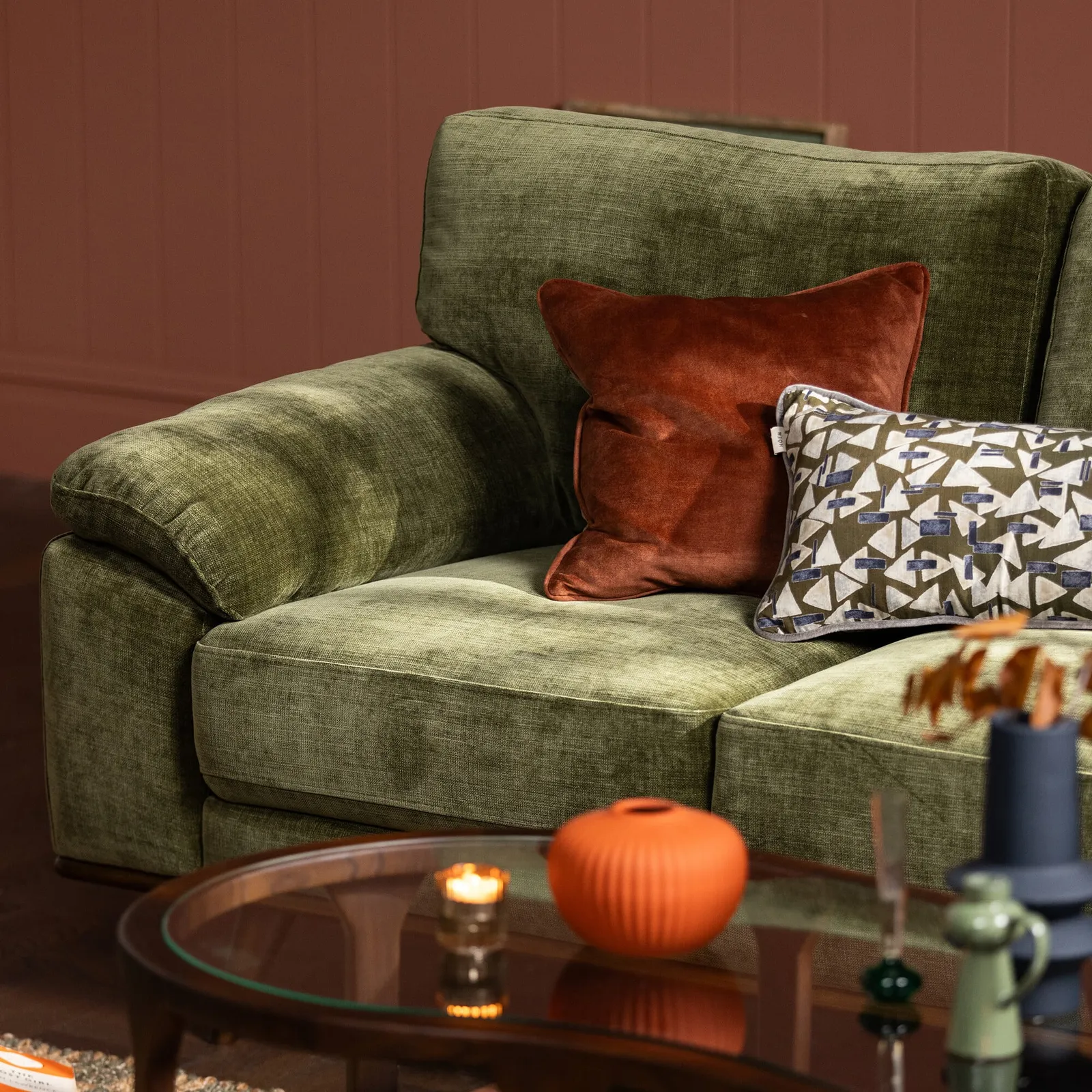Bowes 3 Seater Sofa, Green Fabric | Barker & Stonehouse 5