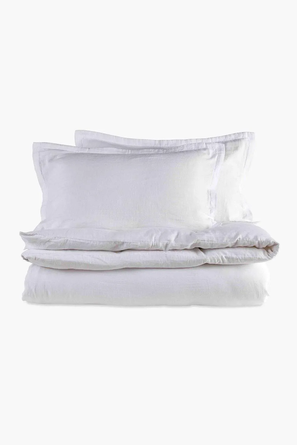 CHRISTY Double Layered Relaxed Retreat Luxury Cotton Duvet Cover Sets in White 2