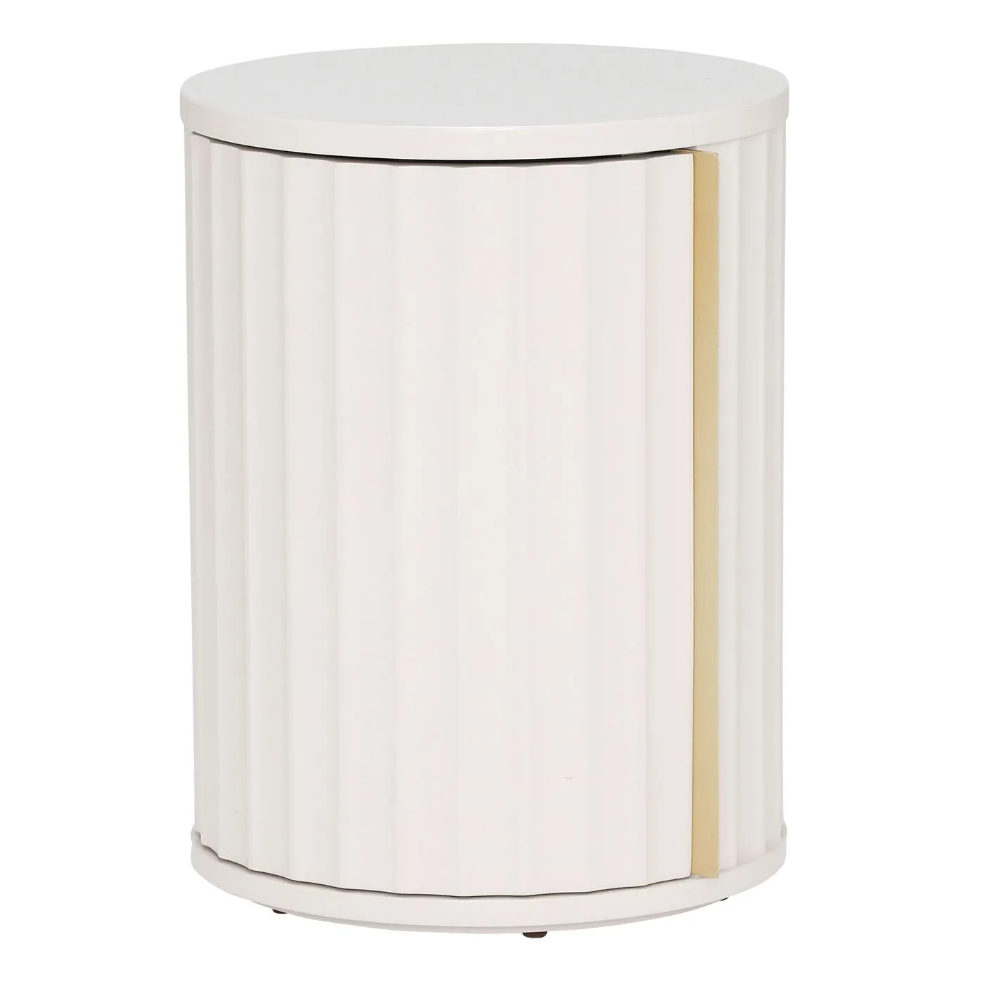 Lucia Bedside Left Table, Round, Neutral Wood | Barker & Stonehouse 4
