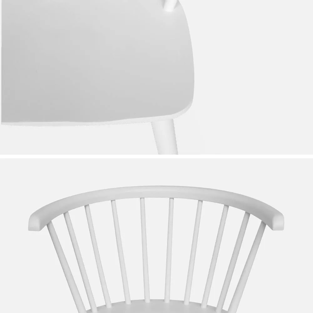 sweeek Pair Of Chairs In Walnut Wood & Plywood in White 4