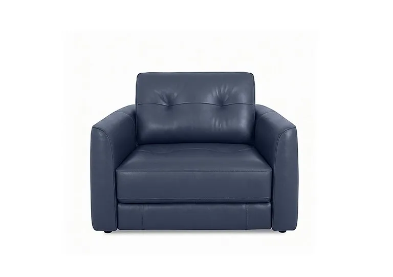 Drift Leather Power Glider Armchair - BV Ocean Blue - Sofas and Armchairs - In Time for Christmas