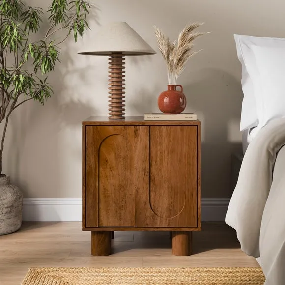 Juni Bedside Table, Mango Wood 1