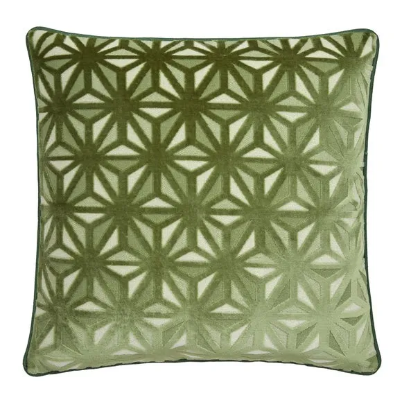 Appletree Star Geometric Velvet Square Cushion 3