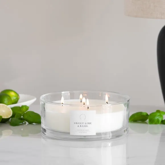 Simplicity Collection Lime and Basil Multiwick Candle 1