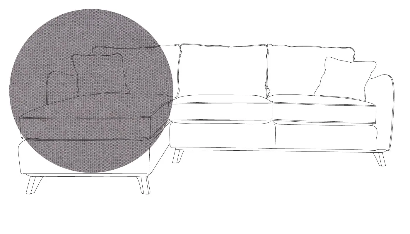Heal's Ravello Left Hand Corner Sofa Linen Mix Shadow