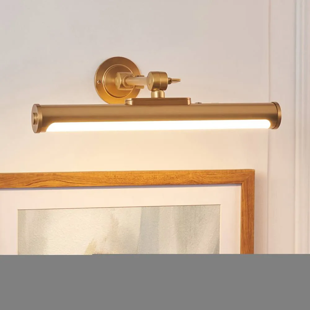 Netlighting Kas Rechargeable Picture Light Warm Brass Frosted Pc in Gold 3