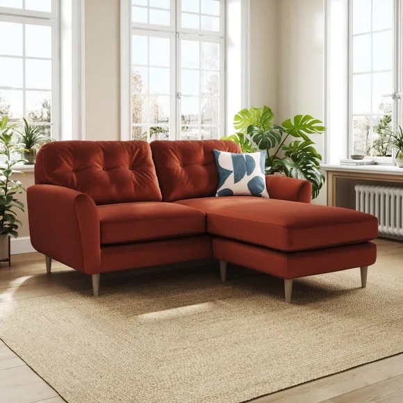 Sven Opulent Velvet Reversible Corner Chaise Sofa 1