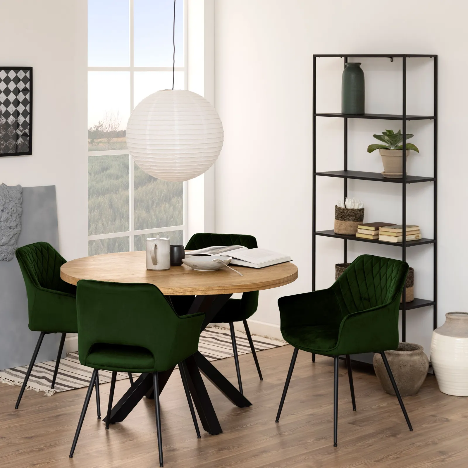 Furniture To Go Newcastle Tall Bookcase with 5 Shelves in Matt Black 5
