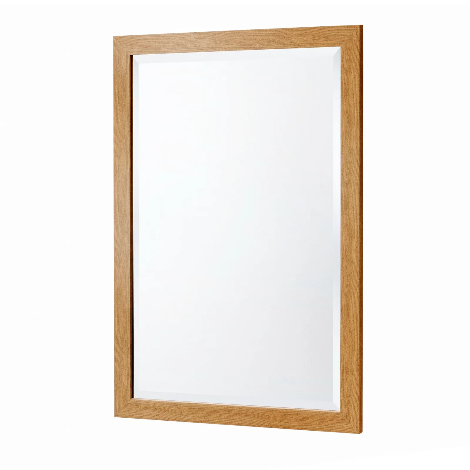 Yearn Mirrors Oak Effect Slim Framed Bevelled Mirror in Light Oak 4