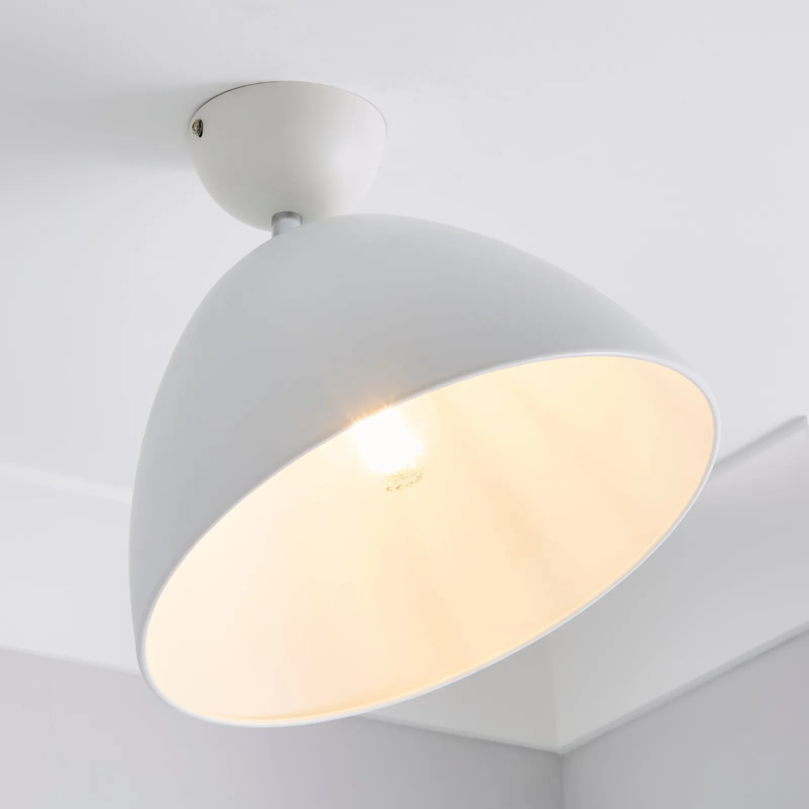 Donia 1 Light Flush Ceiling Fitting White