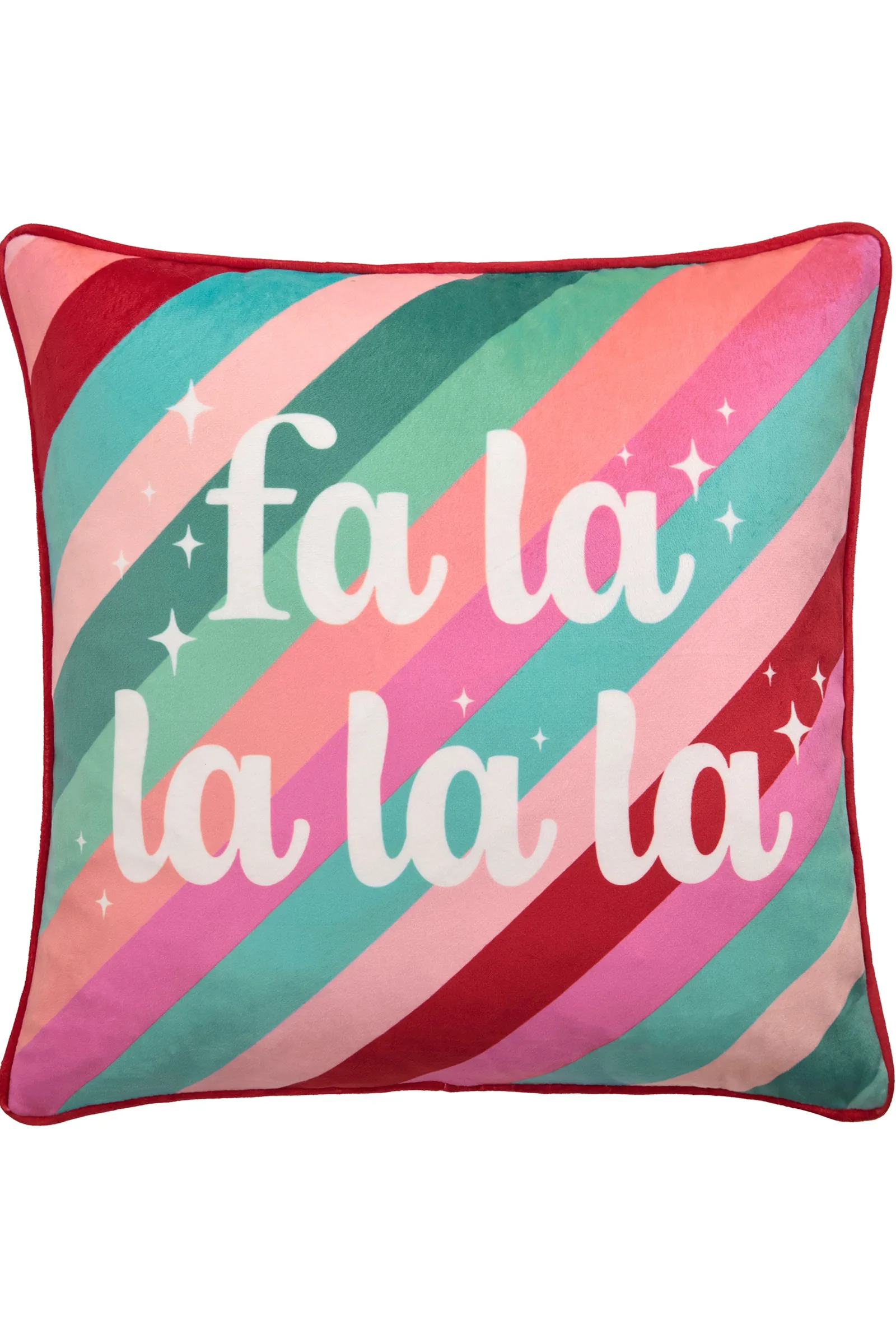 Fusion 'Fa La La' -Festive Velvet Filled Cushion 2