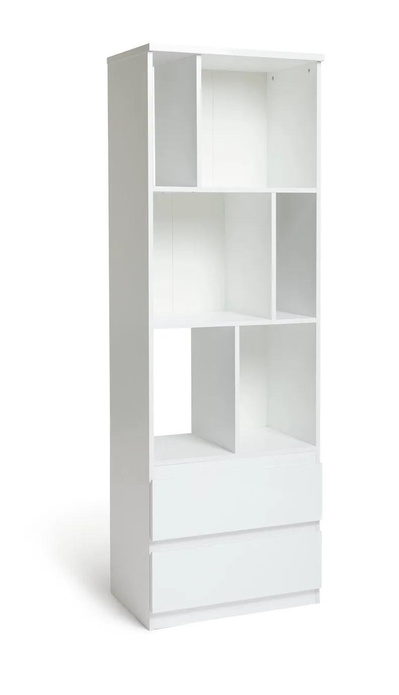 Habitat Jenson 2 Shelf Bookcase - White
