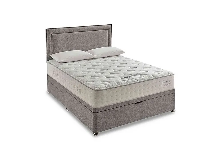 Revitalise Ortho 1400 Half Ottoman Divan Set - King Size - Tweed Woven Pebble - Bedroom Furniture - In Time for Christmas
