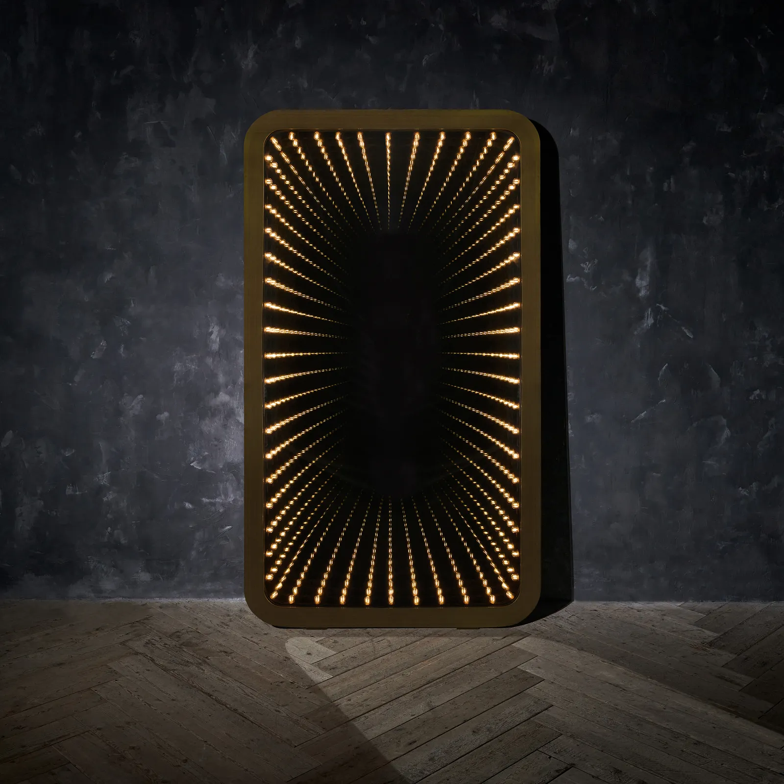 Timothy Oulton Inception Tall Mirror 139X240Cm, Square, Gold Metal | Barker & Stonehouse 3