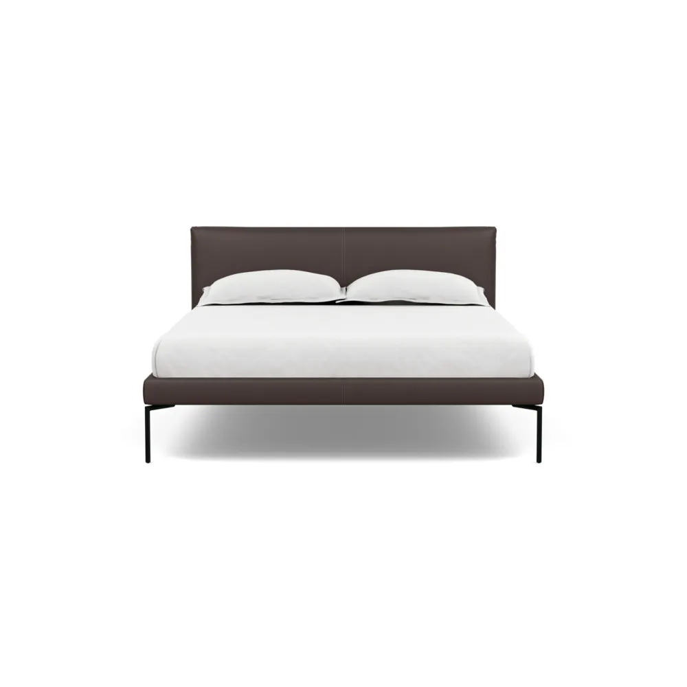 Heal's Matera Bedstead Double Leather Hide Chocolate 7182