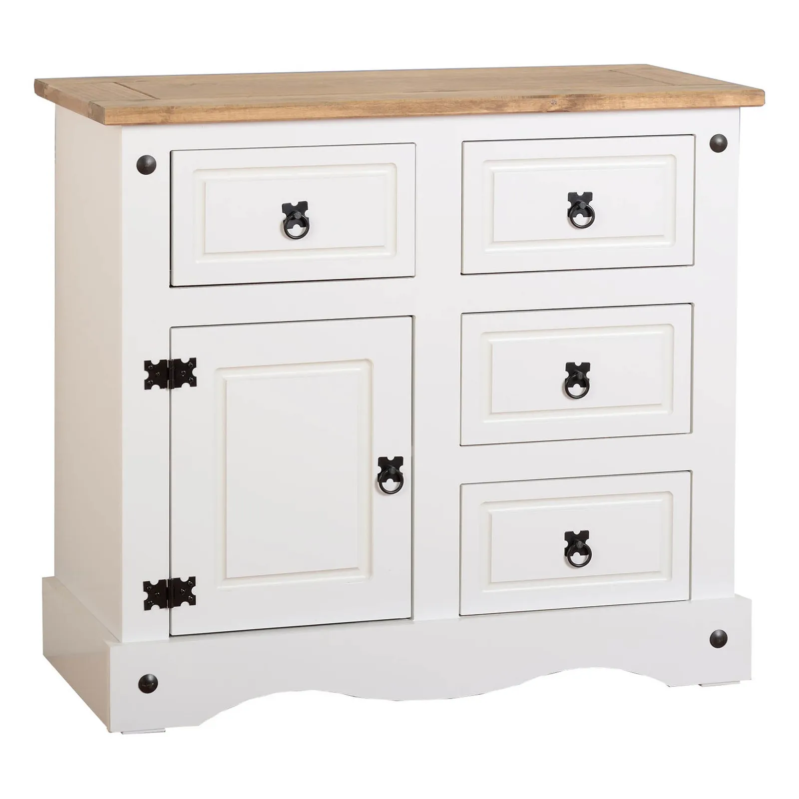 Corona Pine White Sideboard White/Brown