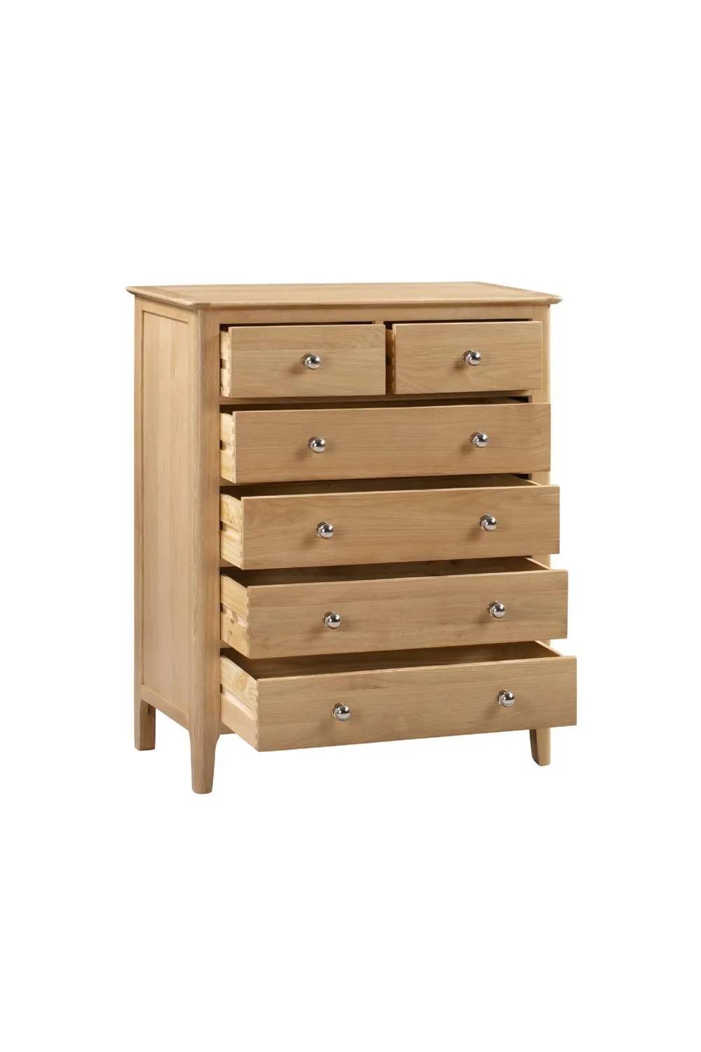 Julian Bowen Cotswold 6 Drawer Chest (4+2) in Light Oak 4