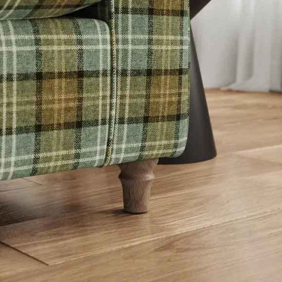 Flori Woven Check Fabric Orkney Armchair 4