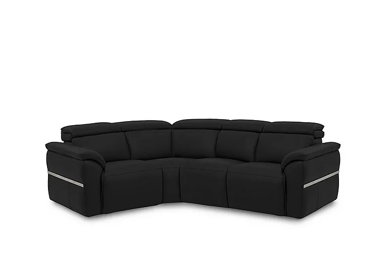 Dolomite Small Leather Left Hand Facing Corner Sofa