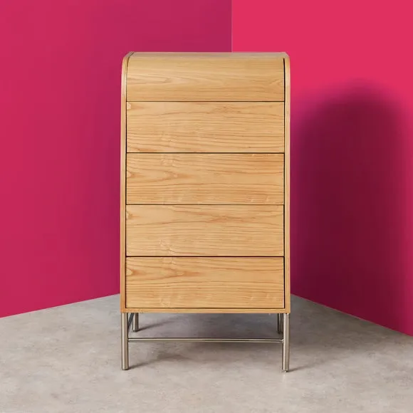 Yinka Ilori Half Log 5 Drawer Chest 3
