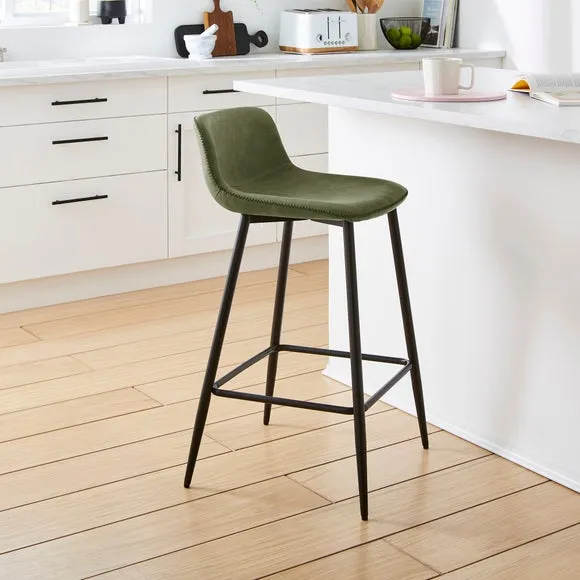 Jayden Counter Height Bar Stool, Faux Leather 2