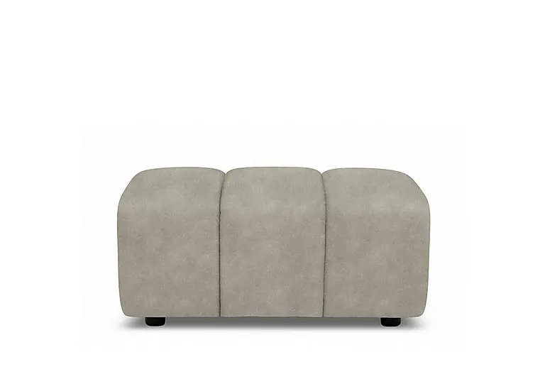 Rhianna Large Fabric Footstool - Marble Cream