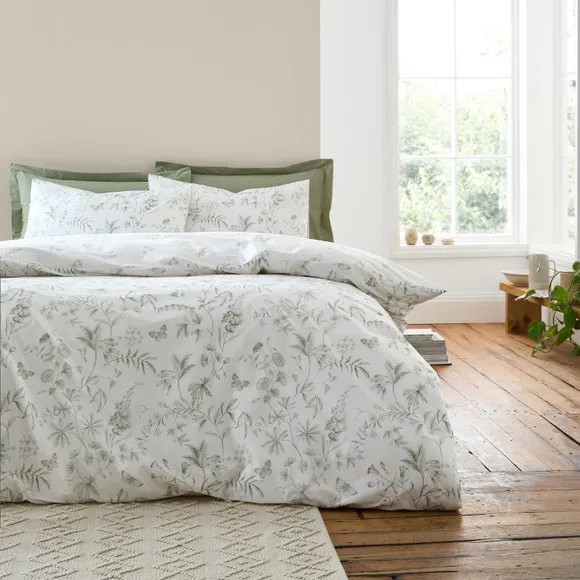 Bianca Thea Floral 200 Thread Count 100% Cotton Duvet Cover & Pillowcase Set 1